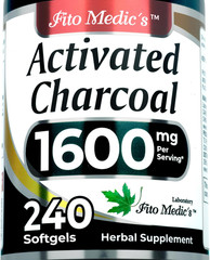 Activated Charcoal Vegan Capsules 1600mg 240 Absorbent Ultra high Absorption US