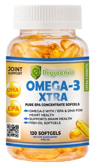 Ultra Pure Omega 3 Fish Oil 2600mg Small, Potent, Joint SUPPORT Relief XL 120