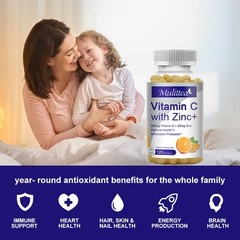Vitamin C Plus Zinc Supplement Antioxidant Immune System Booster & Support