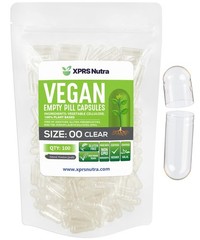 Size 00 Empty – 100 Count Clear Empty Vegan – Vegetarian Empty – DIY Vegetabl…