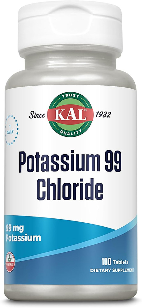 Potassium Chloride 99Mg | Nutritive Electrolyte Support for Bones, Heart, Muscle