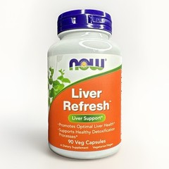 NOW Liver Refresh Liver Support 90 Vegan Capsules Exp 02/2028
