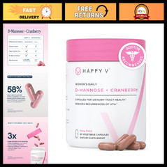 D-Mannose & Cranberry Pills for Women – UTI Prevention, Bladder & Urinary Health