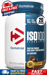 Dymatize ISO100 Whey Protein Powder Isolate, Gourmet Chocolate, 25g of Protein,