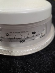 1990 Vintage Weight Watchers Round Food Scale Switzerland Works Clean