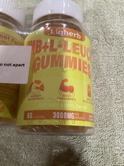 Two Bottles 60 In Each Liqherb Supplements 3000mg HMB L-Leucine Gummies 1/2027