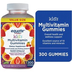 Natural Fruit Flavor Kids Multivitamin Gummies for Children’s Health, 300 Count