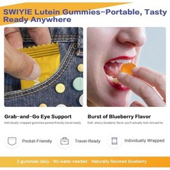 1 – 3 Pack SWIYIE Lutein Gummies with Lutein & Zeaxanthin 60 Gummies NEW