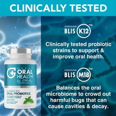 Oral Probiotics Chewable Tablets BLIS K12 M18 60ct Bad Breath