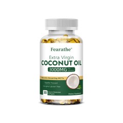 Coconut Oil Capsules (3000mg) 30 To 120 Caps – Gluten Free and Non-GMO