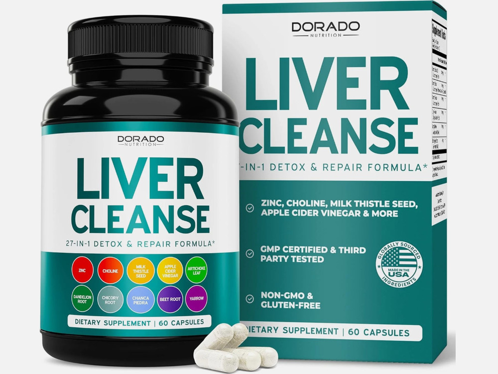 Liver Cleanse Detox & Repair 27 in 1 Formula – Milk Thistle, Dandelion Root, Tur