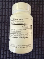 Vitamin D3 Pills Supplement 90 Vegetarian Capsule | 25 mcg 1000 IU Healthy Bones