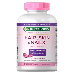 Nature’s Bounty HAIR SKIN NAILS 250 Softgels Multivitamin 5000 mcg Biotin