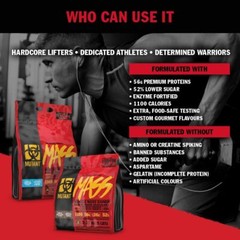 Mutant Mass Weight Gainer Protein Powder Build Muscle Size and Strength