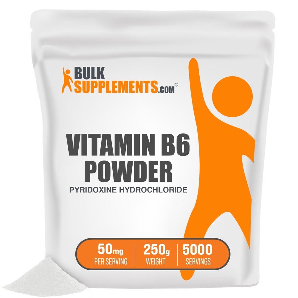 BulkSupplements Pyridoxine Hydrochloride (Vitamin B6) – 50 mg Per Serving