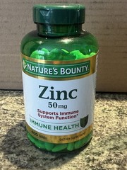 NATURE’S BOUNTY ZINC 50mg 400 ct Tablets Supports ~ Immune Health ~ Exp. 08/2028