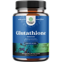 Reduced Glutathione Supplement with Glutamic Acid – L Glutathione 1000mg 120ct