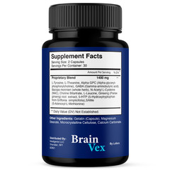 Brain Vex Capsules For Memory Focus & Clarity BrainVex Supplement Pills (60 ct)