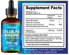 Celulas Madres Stem Cell Supplement AFA Spirulina Liquid Drops Capsules 2 Pack