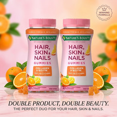 Nature’s Bounty Hair, Skin, & Nail Health with Biotin & Collagen Dietary (2pk)