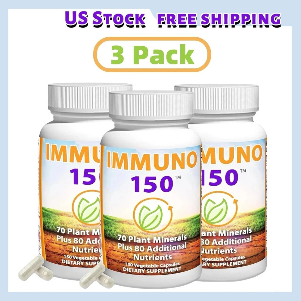 3 Bottle IMMUNO 150 THE ULTIMATE MULTI VITAMIN, IMMUNE BOOSTER. 150 CAPSULES.*/