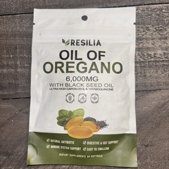 Resilia Oil of Oregano 6000mg with Black Seed Oil Softgels – 60 Capsules 1xPk