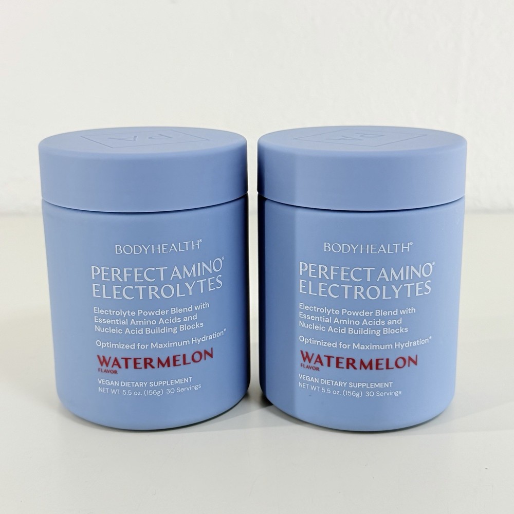 2 BodyHealth PerfectAmino Electrolytes Powder 30 Servings Watermelon EXP 08/2027