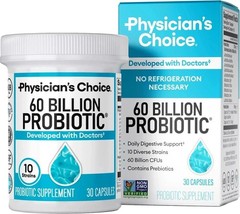 Physician’s Choice Probiotics 60 Billion CFU10 Strains + Organic Prebiotics NEW
