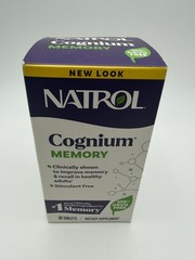 2 BOTTLES – Natrol Cognium MEMORY 100mg Brain Health – 60 Tablets NEW SEALED