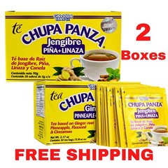 2 PACK Chupa Panza Detox Ginger Tea 60 Day Supply Te Chupa Pansa de Jenjibre…