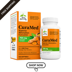 1 Pcs Terry Naturally CuraMed Curcumin Softgels 120 Count