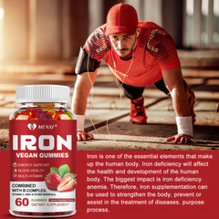 Iron Gummies – with Vitamin C – Energy and Immune Support Hemoglobin Production