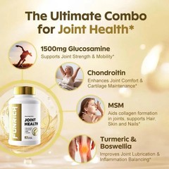 120 Capsule Supplement Pills Funrich Joint Wellness Glucosamine Chondroitin MSM