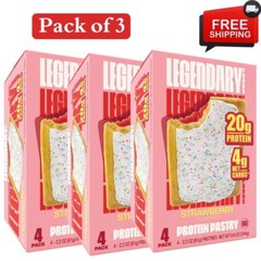Legendary Foods Protein Pastry – Strawberry 12 Pack (3box) – Protein Snack