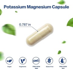 Magnesium Potassium Zinc Potassium Suppor, Aspartate Magnesium Supplement 1000mg