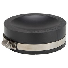 ProSource TC-4 Test Cap, 4 in Connection, Capping Pipe Ends, PVC, Black, 4 in Pi
