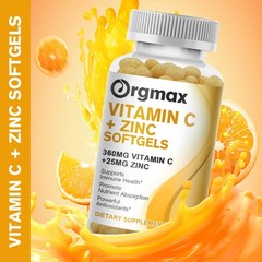 Vitamin C &Zinc Capsules Vitamin C 360mg & Zinc 25mg for Immune Support
