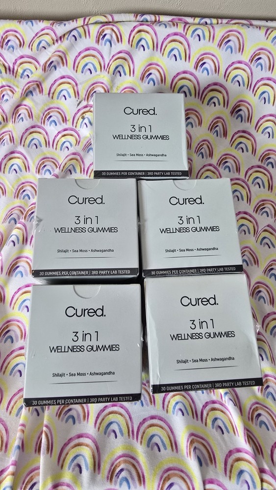 Cured 3 in 1 Wellness Gummies Shilajit Sea Moss Ashwagandha NWB 30ct Ships Free
