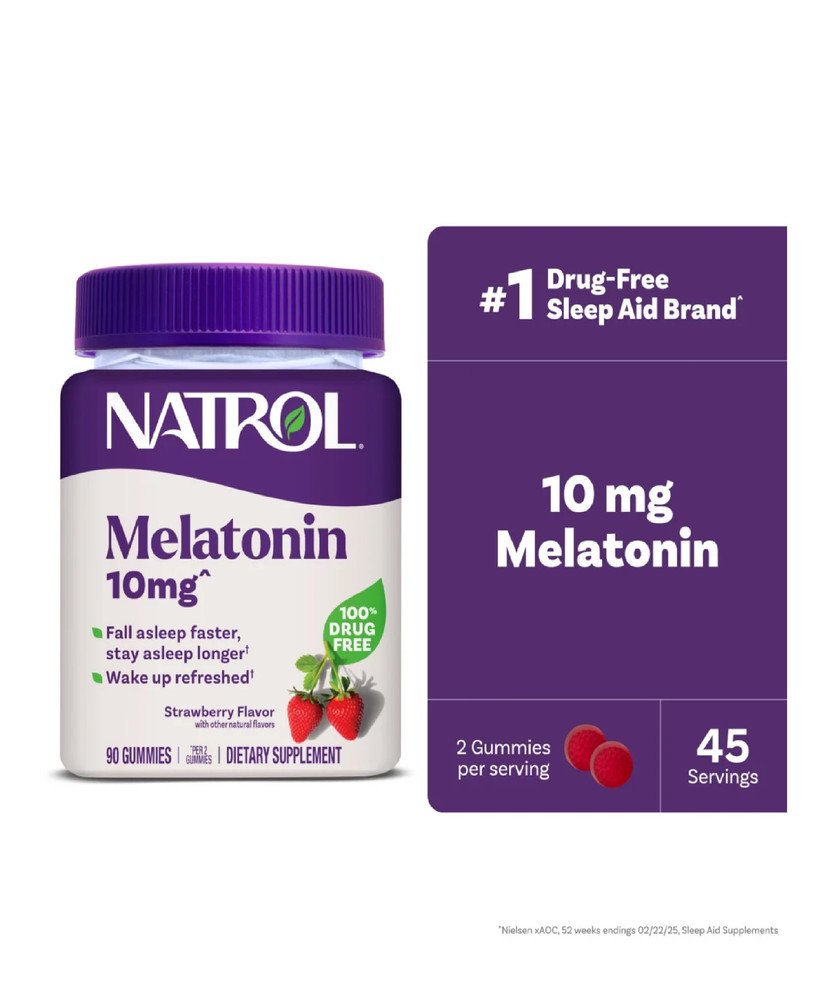 Natrol Melatonin 10 Mg Strawberry Flavor – 90 Gummies