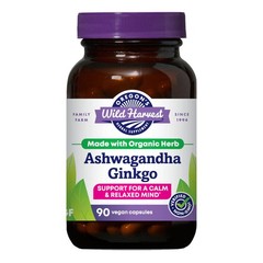 Oregon Wild Harvest Ashwagandha Ginkgo Capsules 90 Count