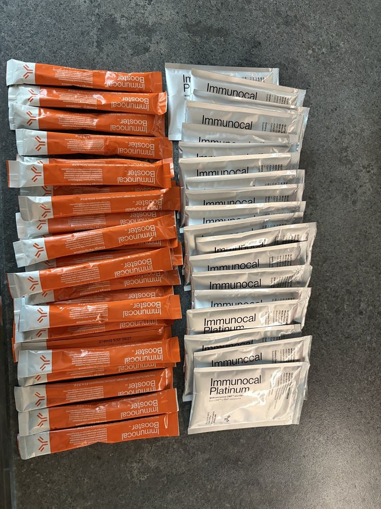 Immunocal Platinum by Immunotec (19PACKETS) EXP2028 + 23 Orange Boosters