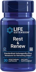 Life Extension Rest & Renew 30 vegetarian capsules 2PACK ( EXP. 10/2025)