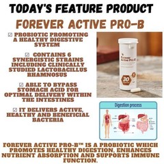Forever Active Pro-B Probiotics 6-Strains + Zinc Gut Health Kosher 8 Billion CFU