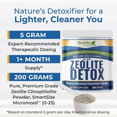Zeolite Detox Powder 7.05oz – Natural Clinoptilolite Cleanse for Full Body Detox