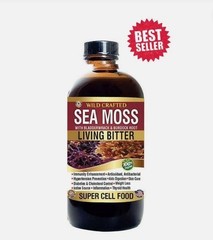Organic WildCrafted Sea Moss With Bladderwrack & Burdock Root Living Bitter 16oz