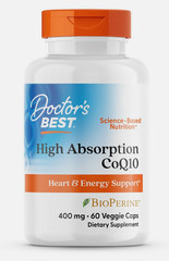 Doctor’s BEST High Absorption CoQ10, USP Verified, 400 mg-60 Caps EXP 07/2026