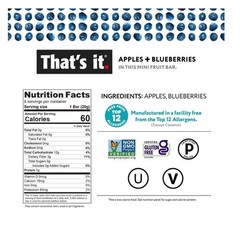 2 Packs That’s It Mini Fruit Bars Strawberry, Mango, Blueberry 24 ct 16.8oz Each