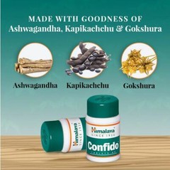 10 Bottles Set of Himalaya Healthcare Supplement Confido Tablets For Men Desire