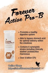 Forever Active Pro-B Probiotics 6-Strains + Zinc Gut Health Kosher 8 Billion CFU