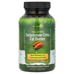 2 X Irwin Naturals, Testosterone-Extra Fat Burner™, 60 Liquid Soft-Gels